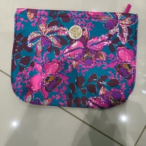 Lilly Pulitzer Pink and Purple Floral travel neoprene pouch